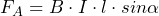 F_A=B\cdot I\cdot l\cdot sin\alpha