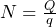 N = \frac {Q}{q}