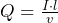 Q = \frac {I\cdot l}{v}