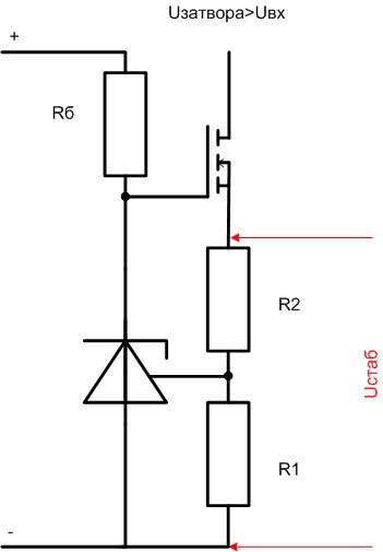 带有场效应晶体管的 TL431 的开关方案。 