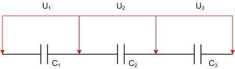 电容器串联。 